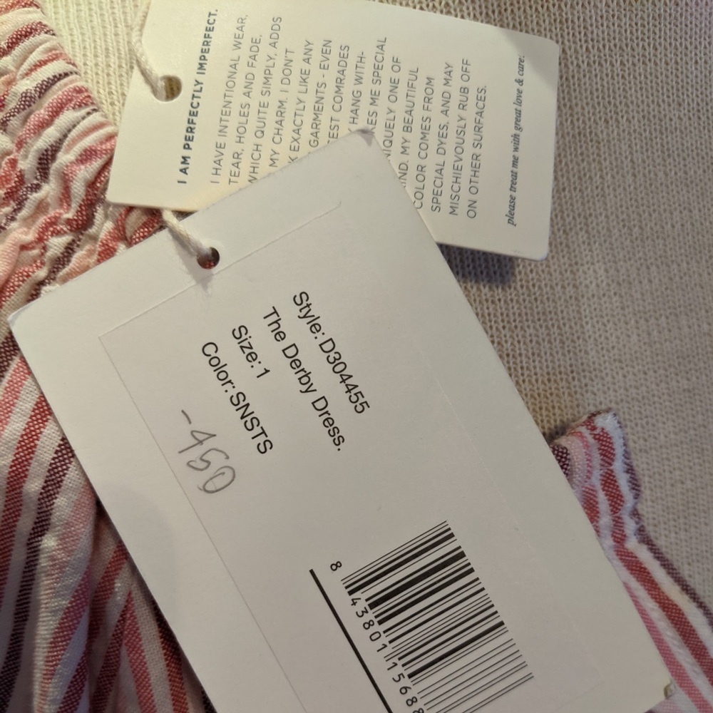 NWT The GREAT Derby Dress In Sunset Stripe - Picture 7 of 8